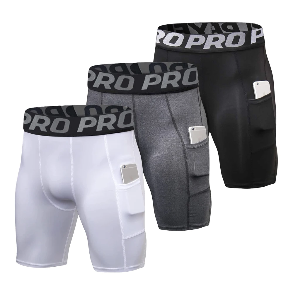 Compression Shorts Athletes - Mens Gym Shorts with Pockets Workout