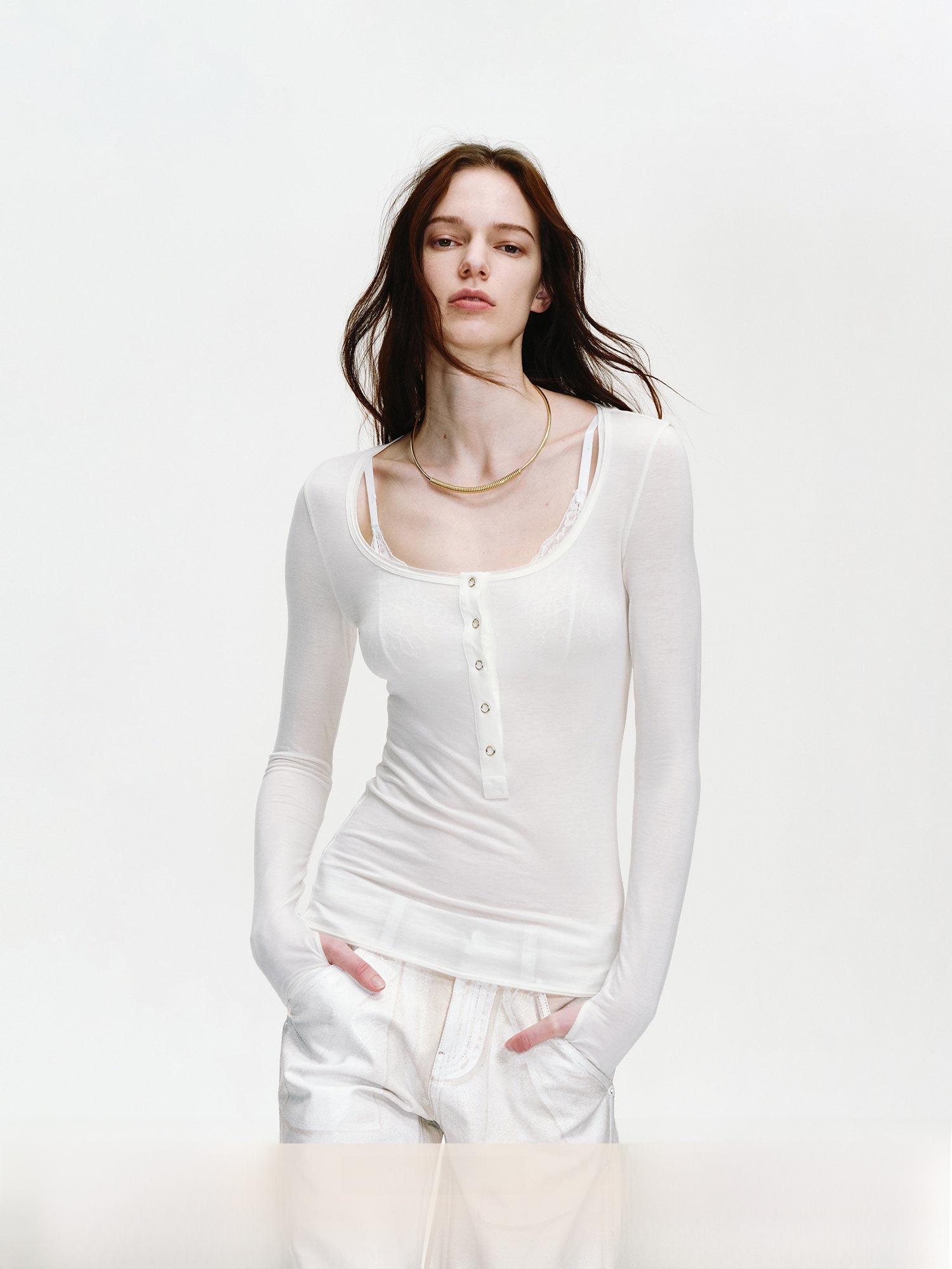Base Layer Top - Fuzhen Long Sleeve Knitted Mix Wool