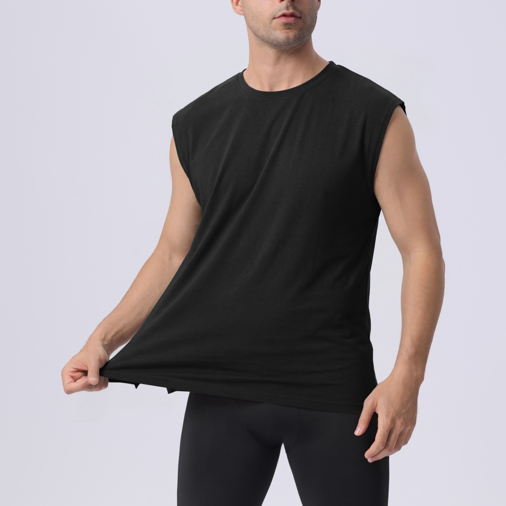 Sleeveless Undershirt - Men's Summer Cotton Sleeveless Sports T-Shirt