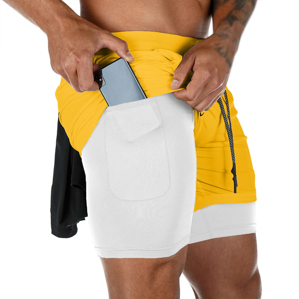 Men's Summer double-deck Quick – обзор и цена Compression Shorts Athletes