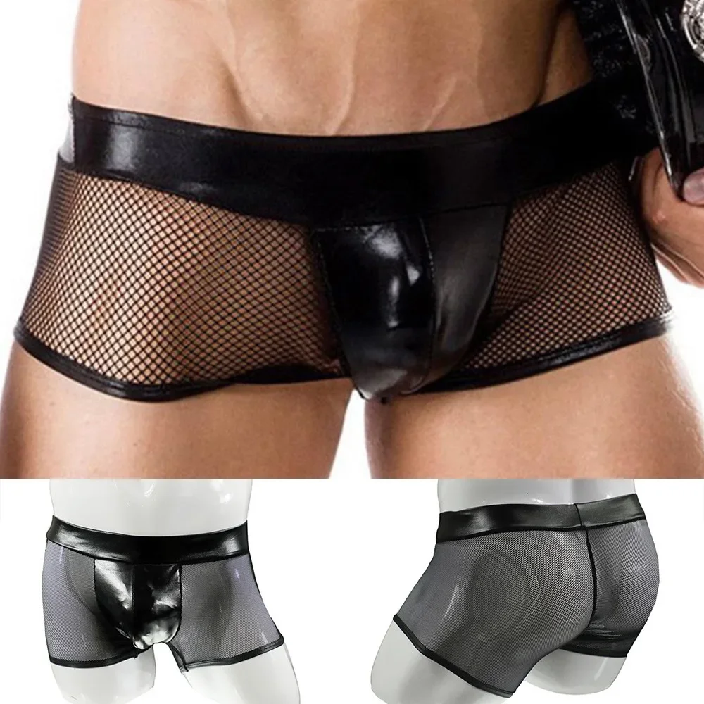 Men Sexy Underwear Faux Leathe – обзор и цена Bamboo Fiber Trunk