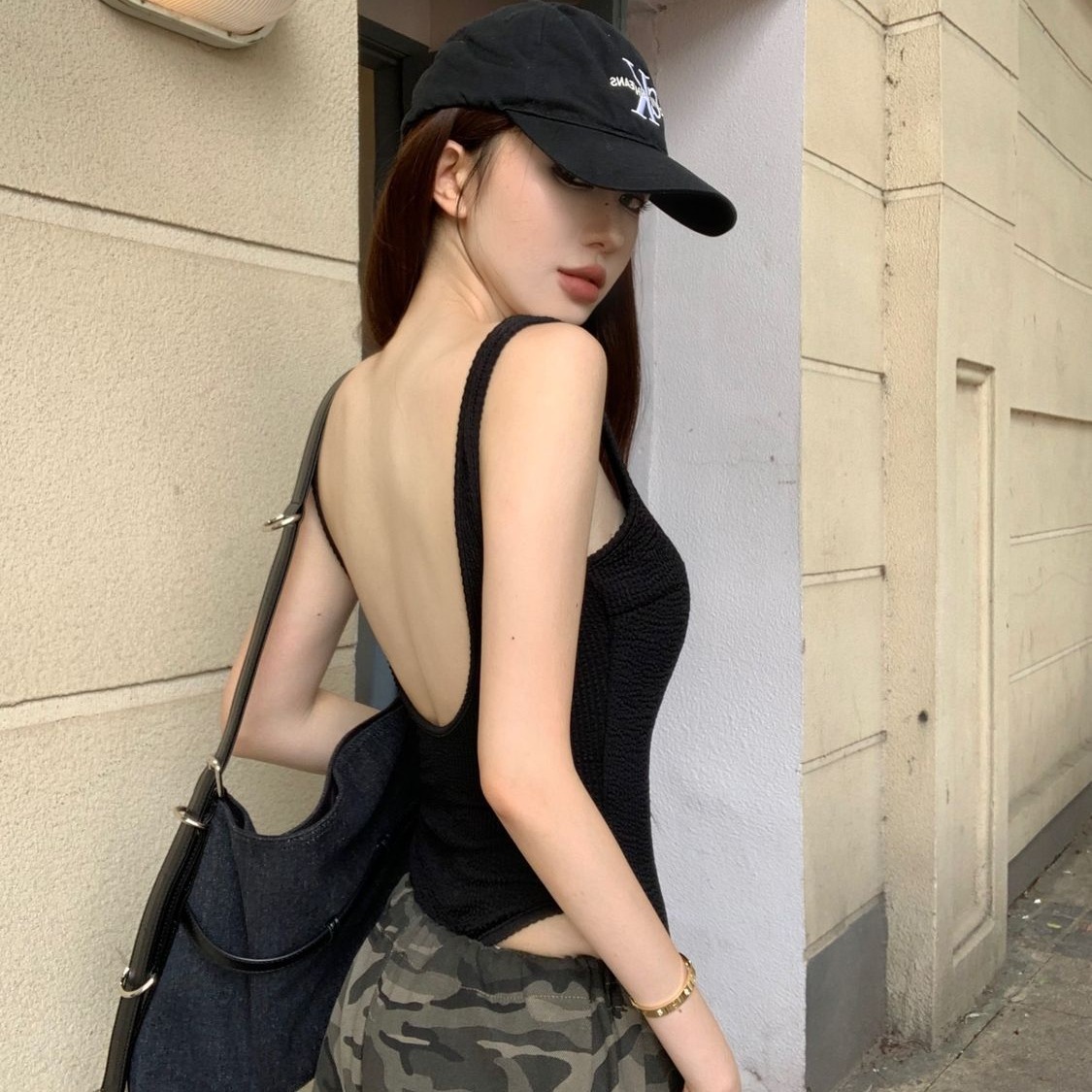 Black Strappy Bodysuit Sexy Ba – обзор и цена Tank Top Ribbed
