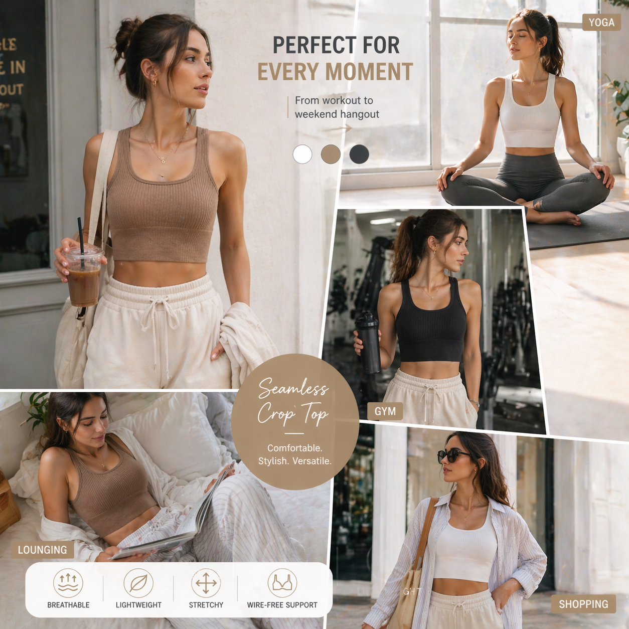 Women Seamless Ribbed Crop Top – обзор и цена Tank Top Ribbed
