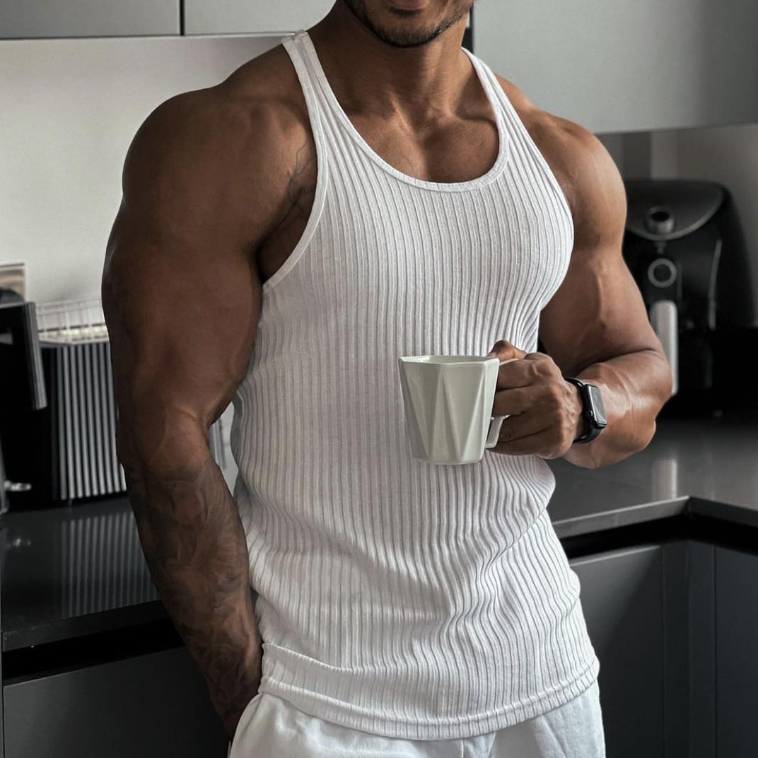 2024 Summer new men V-neck Ves – обзор и цена Undershirt Crew Neck
