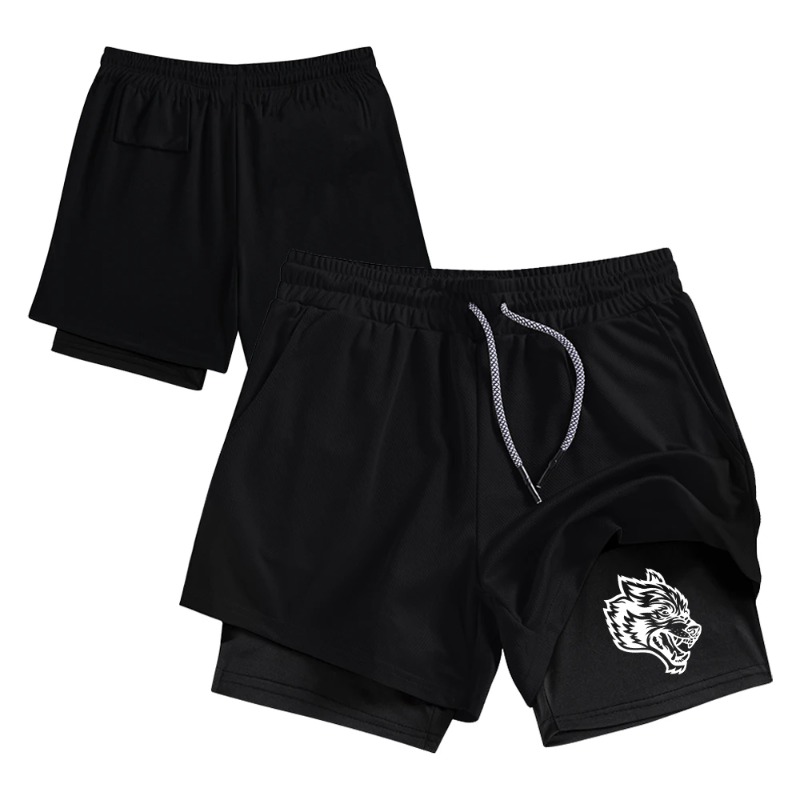 Streetwear Men's Double Layer  – обзор и цена Compression Shorts Athletes