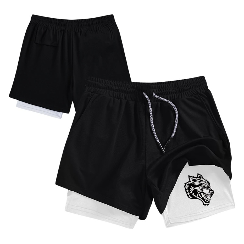 Streetwear Men's Double Layer  – обзор и цена Compression Shorts Athletes