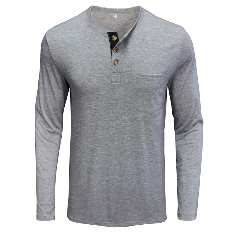 Men's Long Sleeve Henley Style – обзор и цена Undershirt Crew Neck