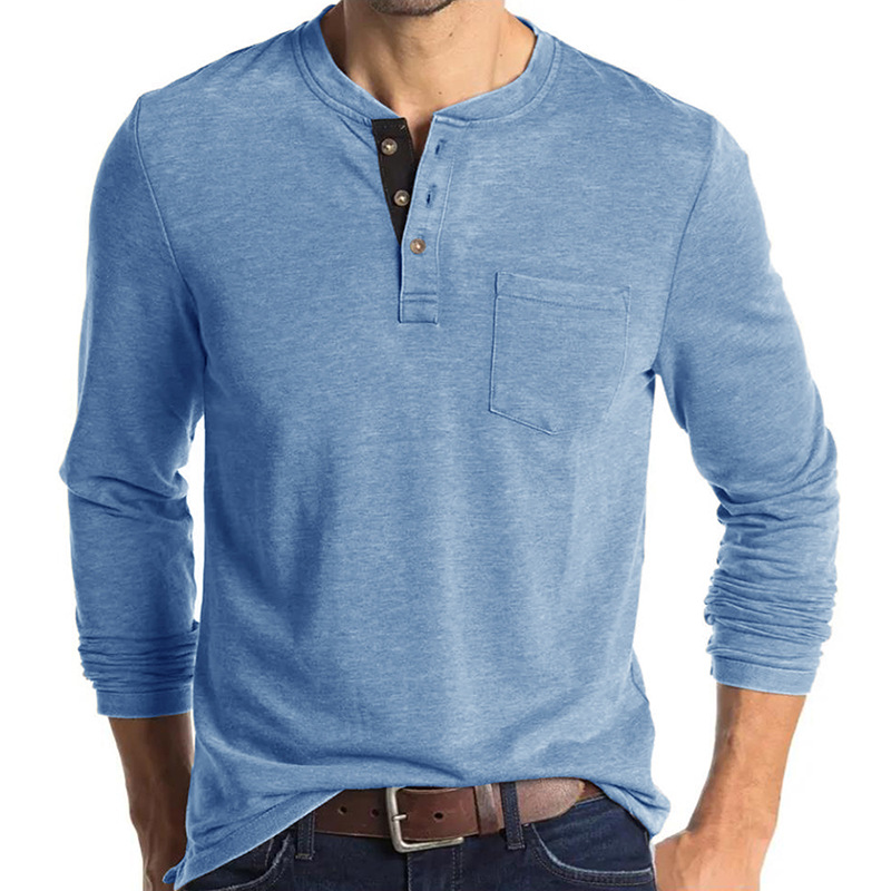 Men's Long Sleeve Henley Style – обзор и цена Undershirt Crew Neck