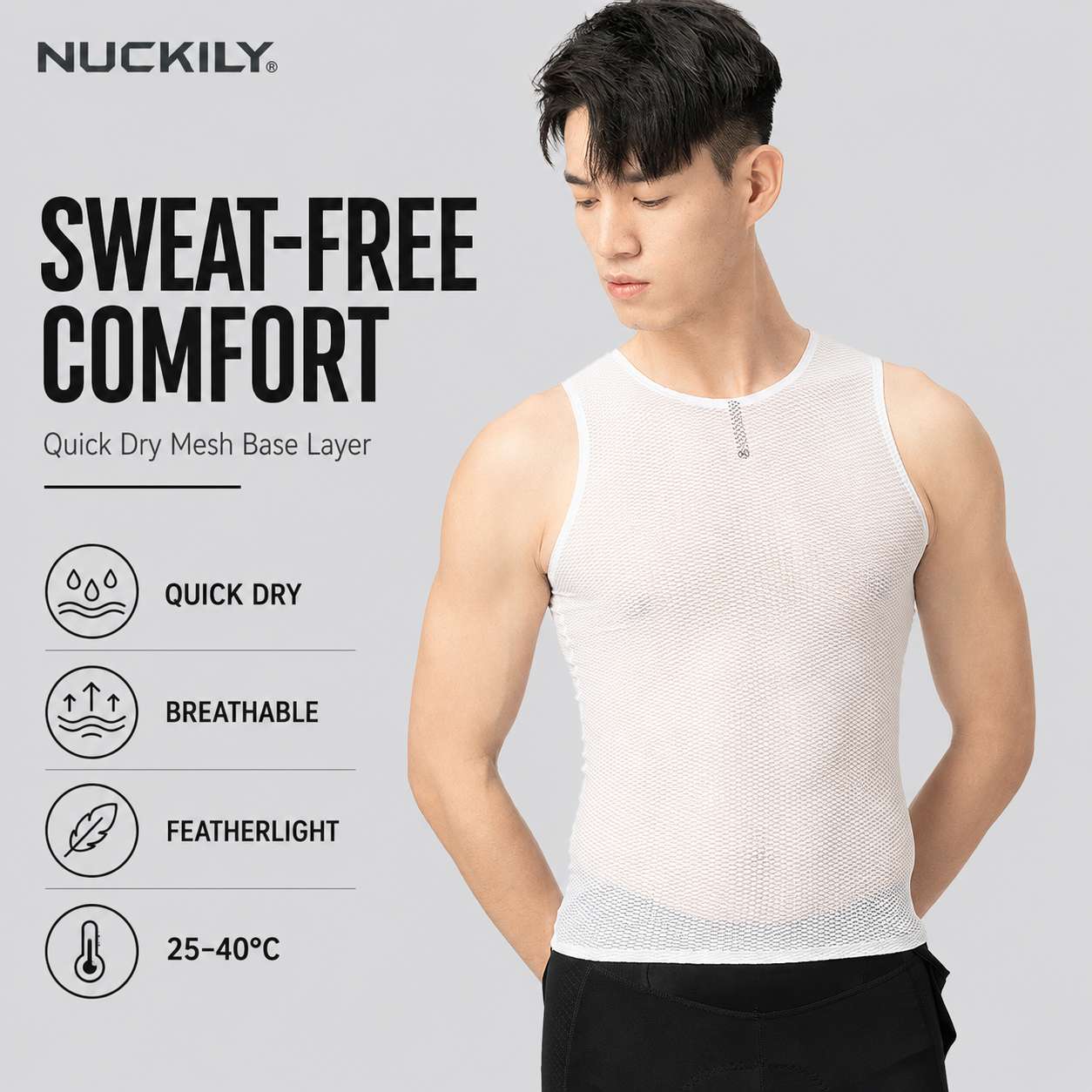 NUCKILY Men Cycling Base Layer – обзор и цена Sleeveless Undershirt