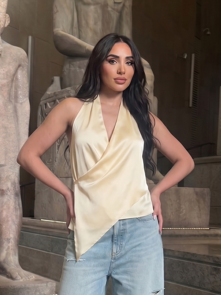 HH Women Elegant Satin Halter  – обзор и цена Suspender Tank Top