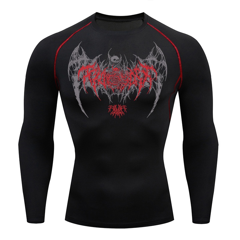 Skull Wings Print Long Sleeve  – обзор и цена Base Layer Top