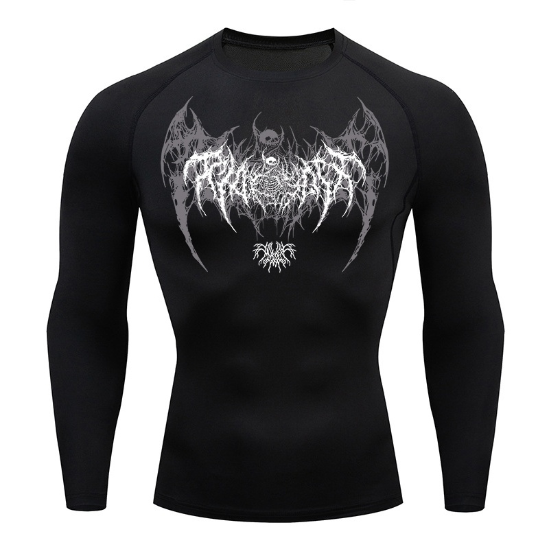 Skull Wings Print Long Sleeve  – обзор и цена Base Layer Top