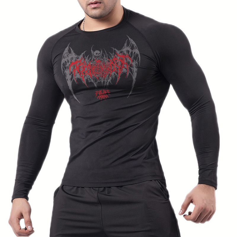 Skull Wings Print Long Sleeve  – обзор и цена Base Layer Top