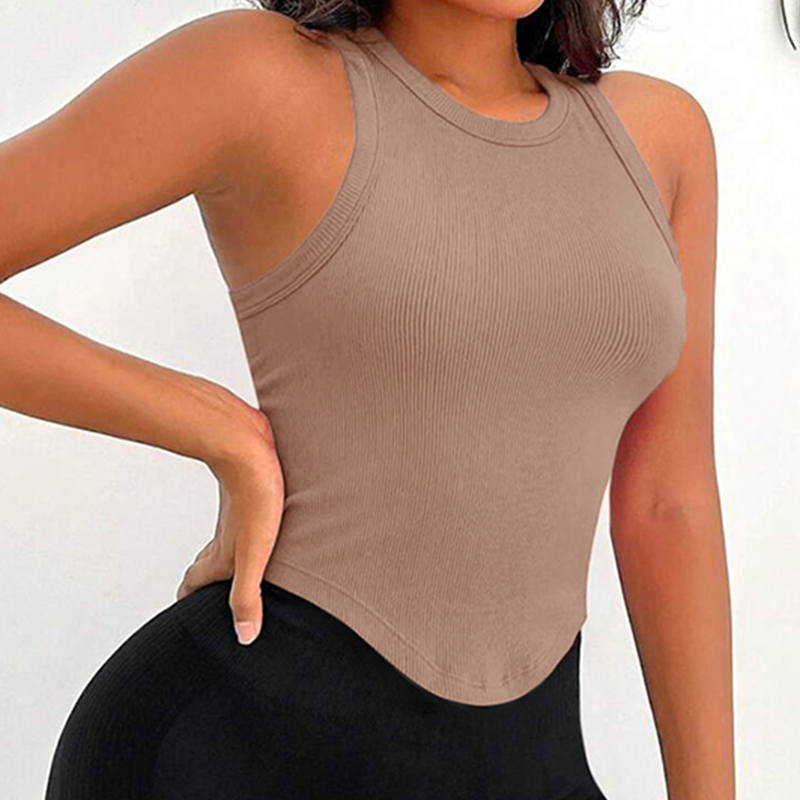 Womens Ribbed Racerback Curved – обзор и цена Tank Top Ribbed