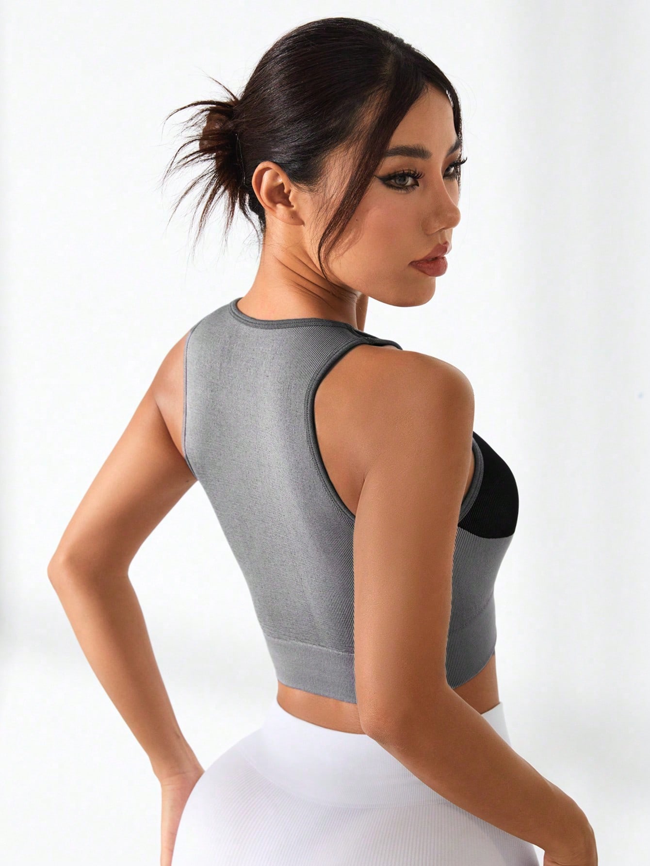 Women Color Block Cross Line R – обзор и цена Tank Top Ribbed