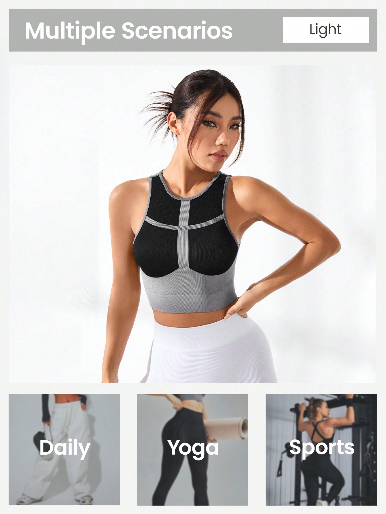 Women Color Block Cross Line R – обзор и цена Tank Top Ribbed