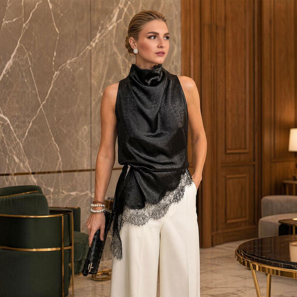 Women Mock Neck Halter Top Sat – обзор и цена Suspender Tank Top