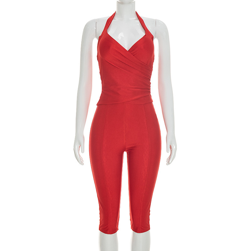 Women Slim 2 Piece Set Solid W – обзор и цена Suspender Tank Top