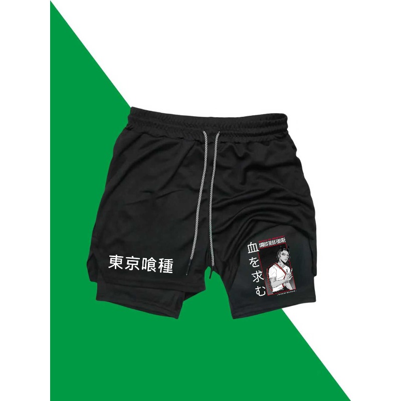 Tokyo Ghoul Print 2in1 Running – обзор и цена Compression Shorts Athletes