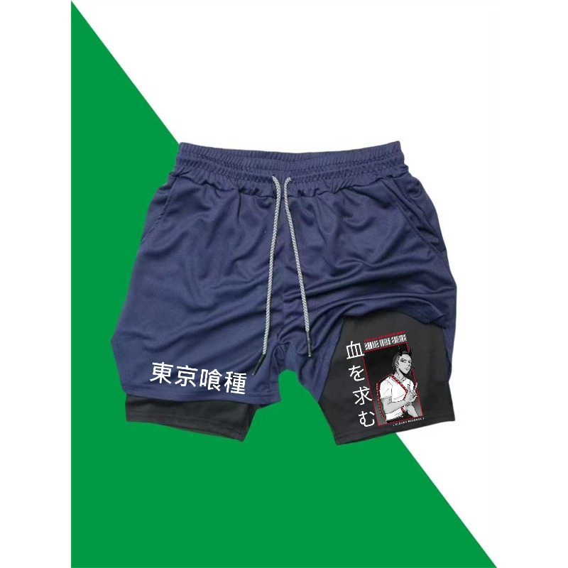 Tokyo Ghoul Print 2in1 Running – обзор и цена Compression Shorts Athletes