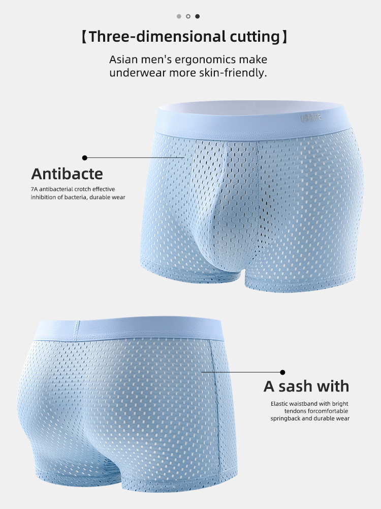 4pcs Men's Boxer Shorts Ice Si – обзор и цена Multi Pack Underwear