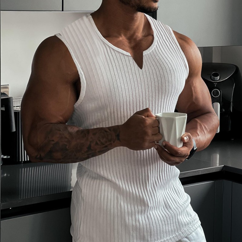 2024 Summer new men V-neck Ves – обзор и цена Undershirt Crew Neck