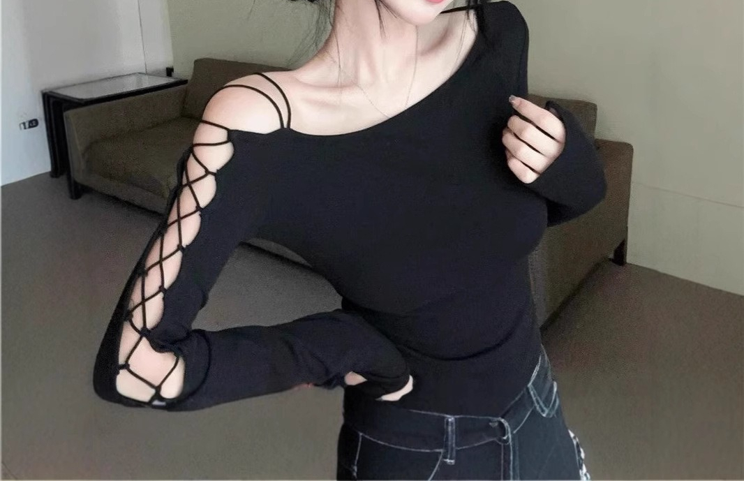 Off Shoulder Long Sleeved T-sh – обзор и цена T Shirt Tight Fit
