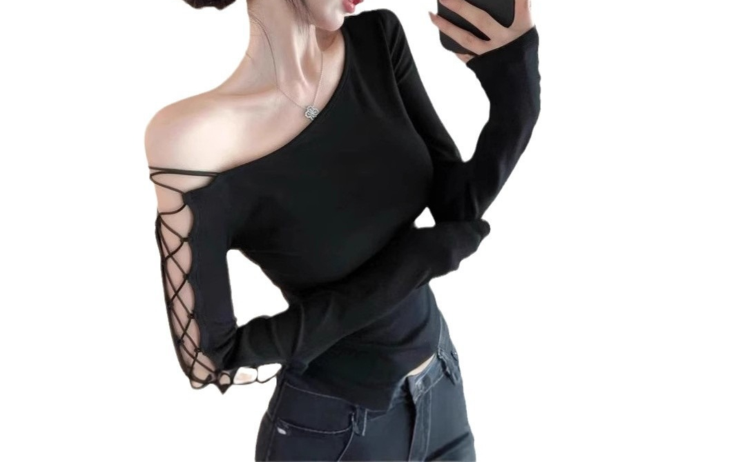 Off Shoulder Long Sleeved T-sh – обзор и цена T Shirt Tight Fit