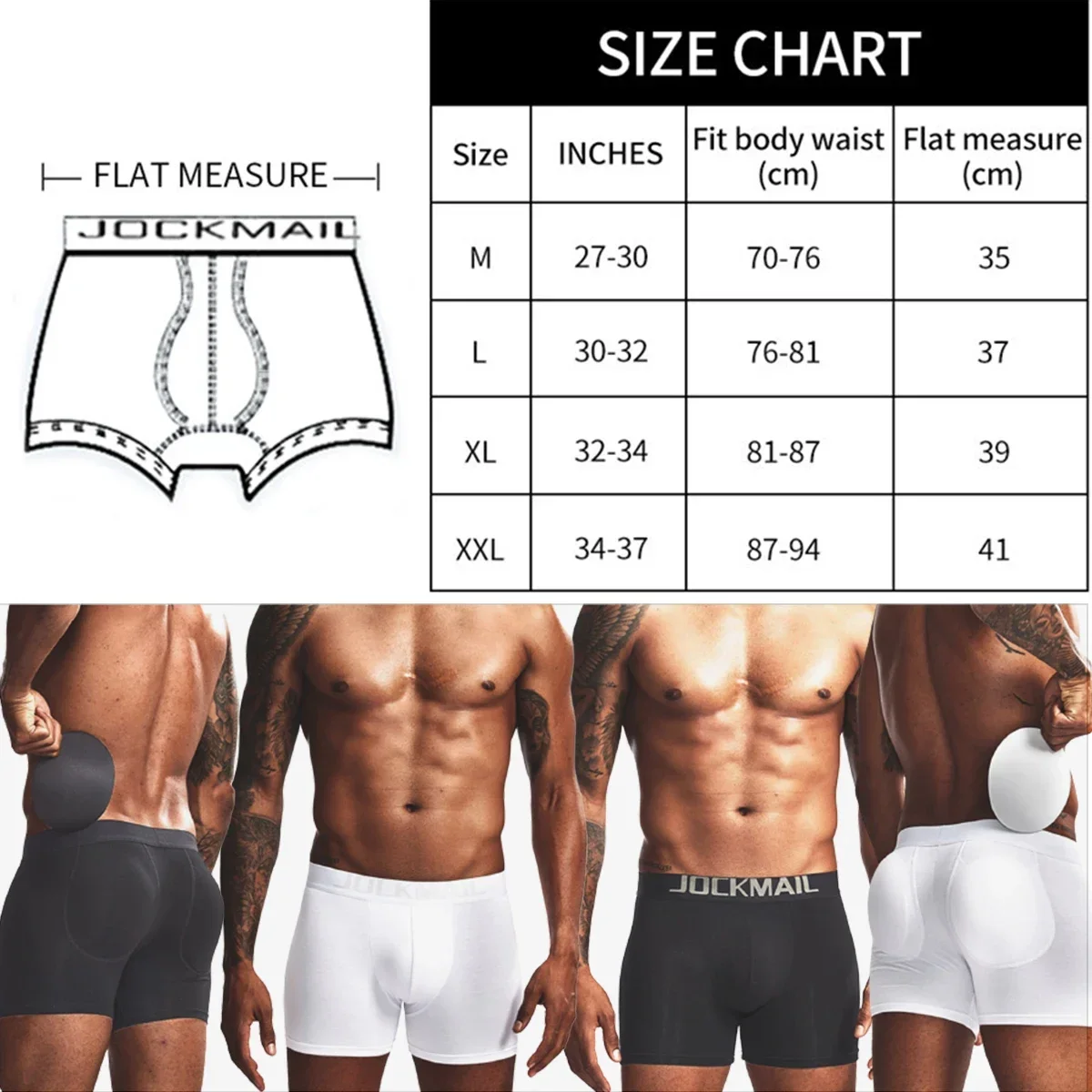 Men Comfortable Cotton Butt Li – обзор и цена Boxer Brief Pack Cotton