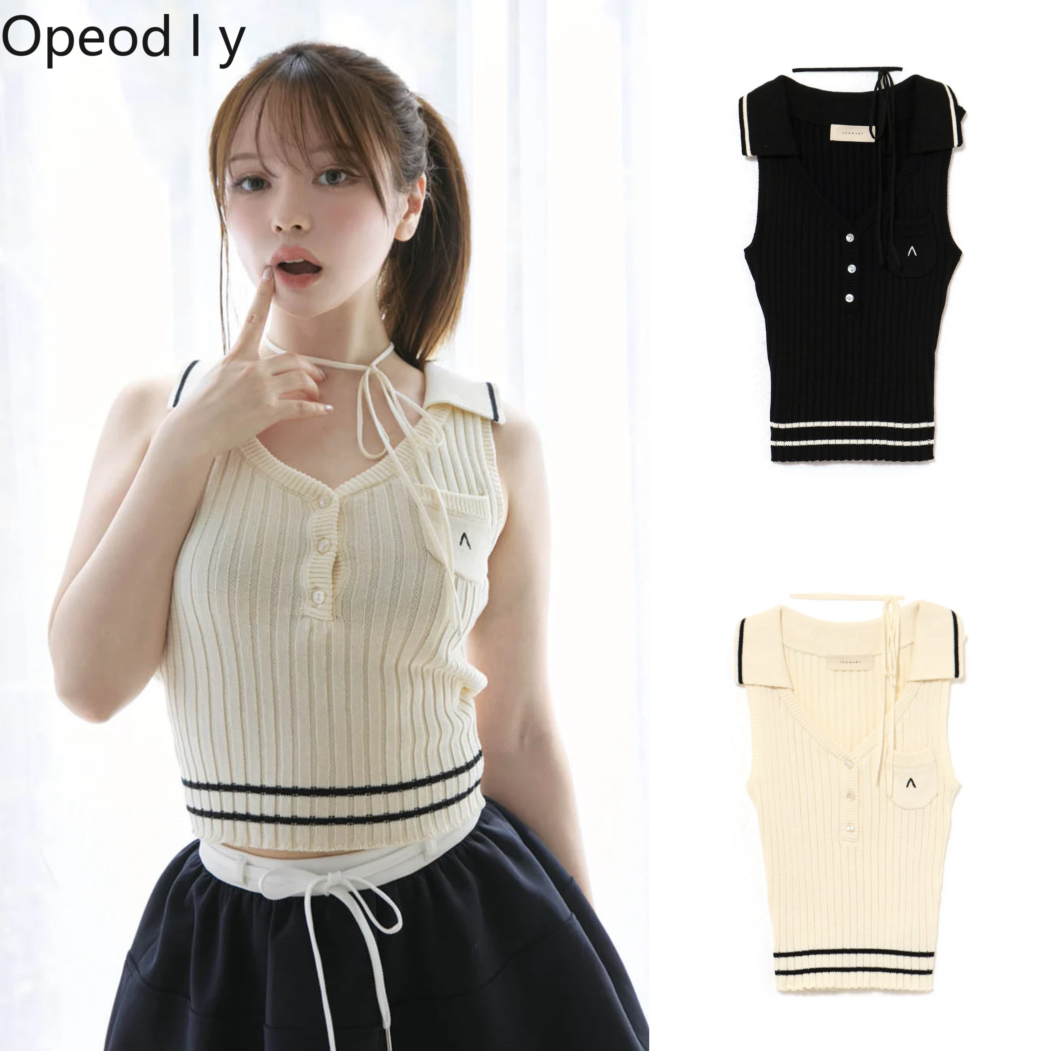 Japanese Sweet Lapel Twist V-n – обзор и цена Suspender Tank Top