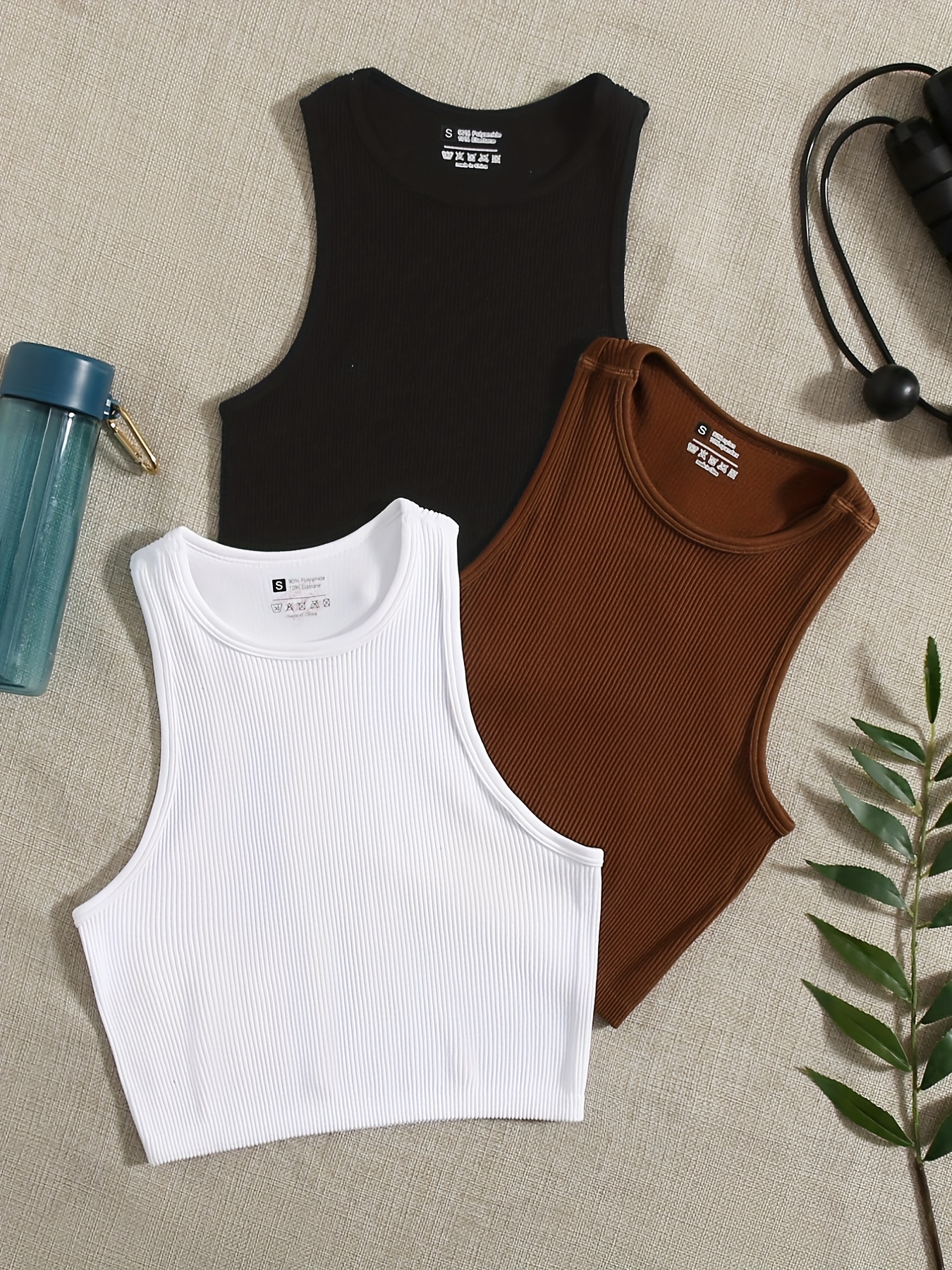 Ribbed Seamless Sports Bra Tan – обзор и цена Tank Top Ribbed