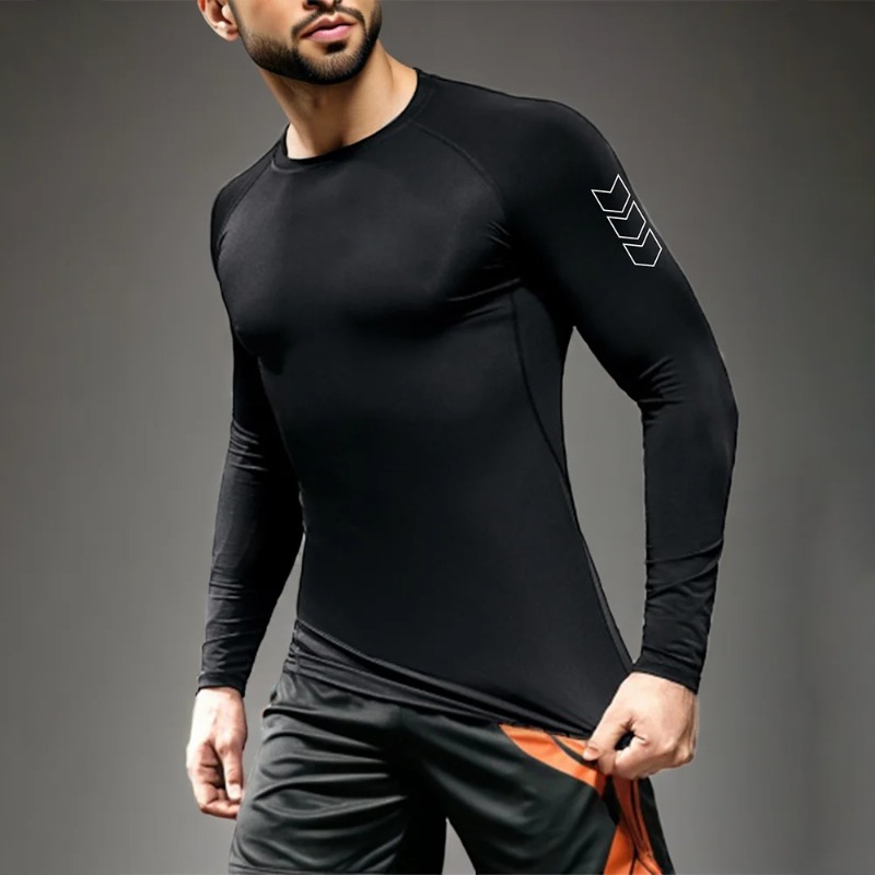 Men Quick-dry T-shirt Long Sle – обзор и цена Base Layer Top