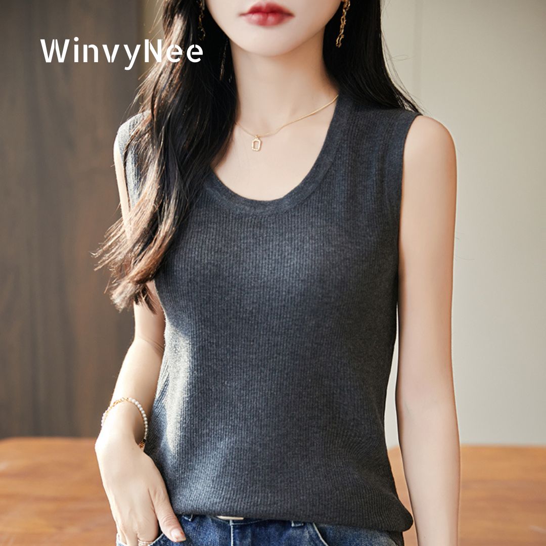 WinvyNee Women Deep Crew Neck  – обзор и цена Tank Top Ribbed