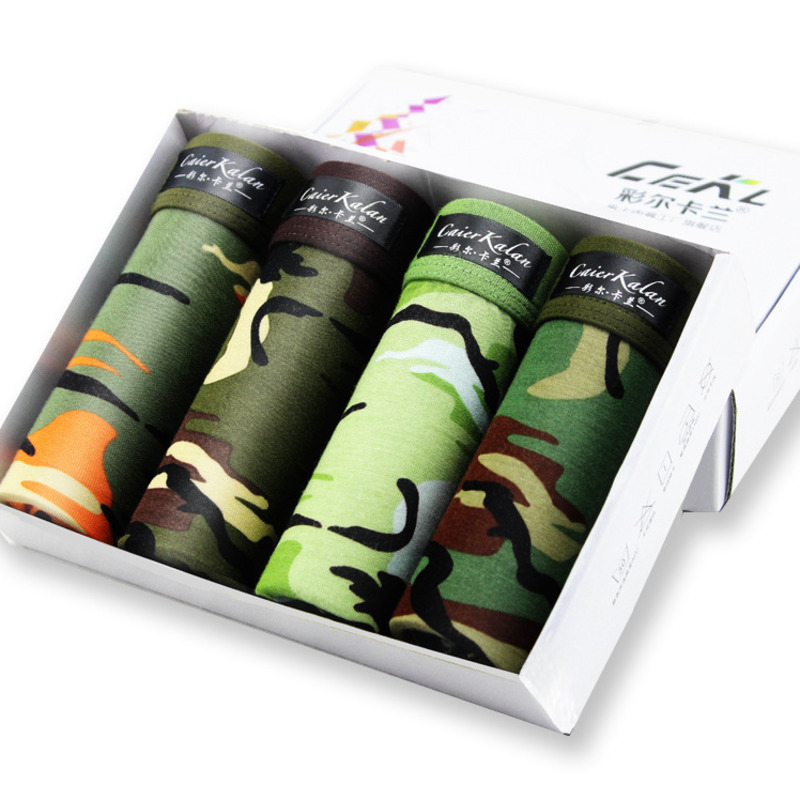 4pcs/lot Camouflage Boxer Men  – обзор и цена Multi Pack Underwear