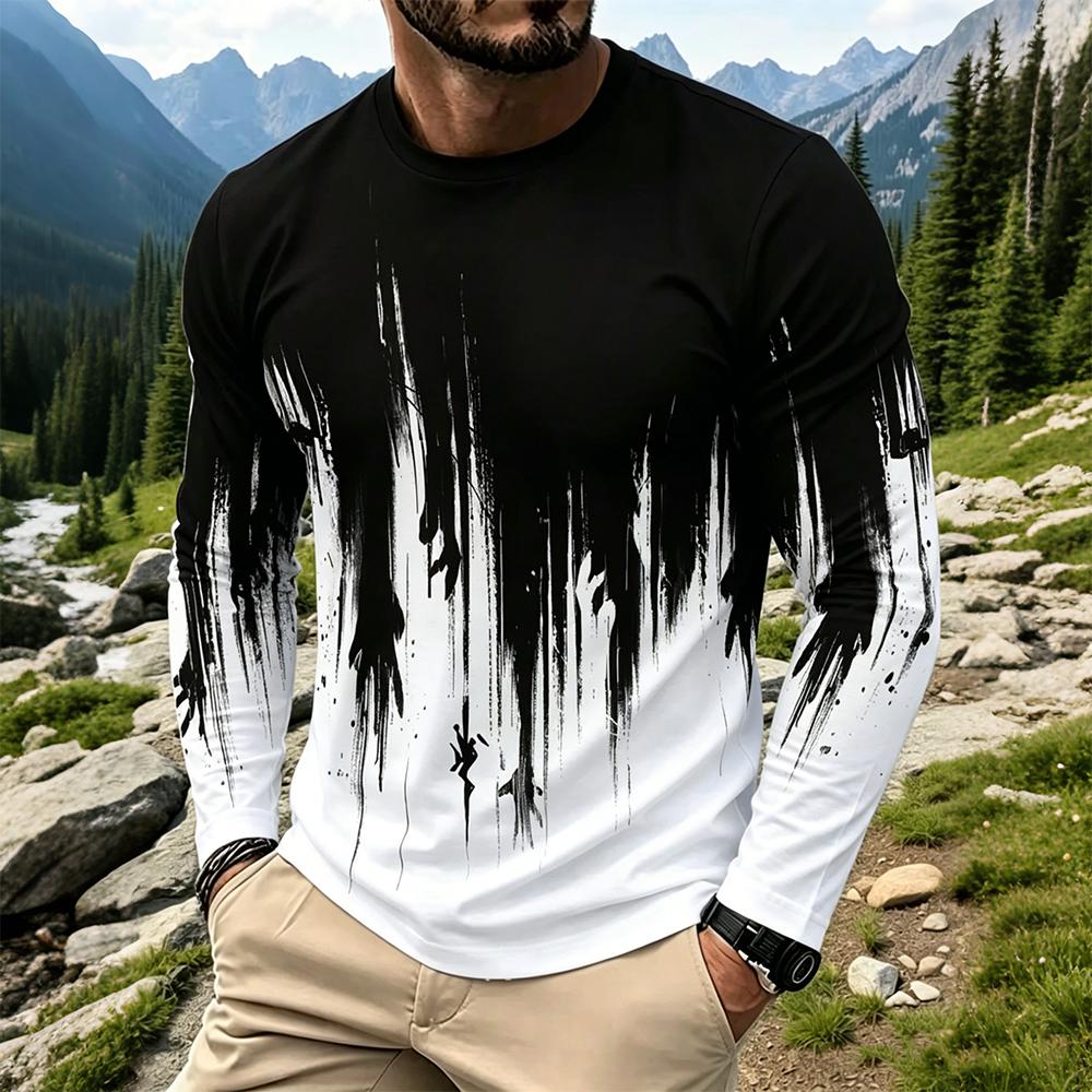 Men's Gradient Ink Splash Long – обзор и цена Base Layer Top