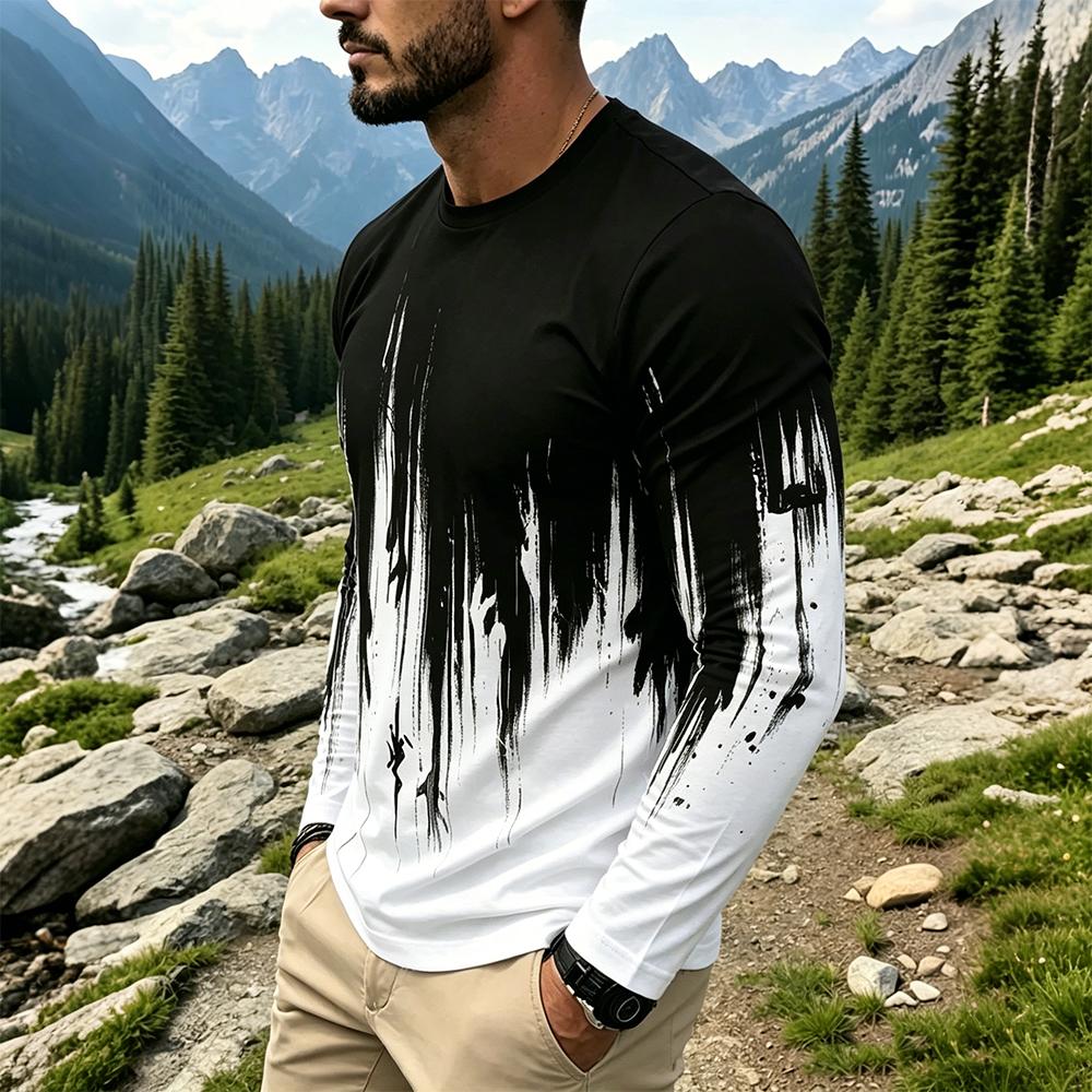 Men's Gradient Ink Splash Long – обзор и цена Base Layer Top